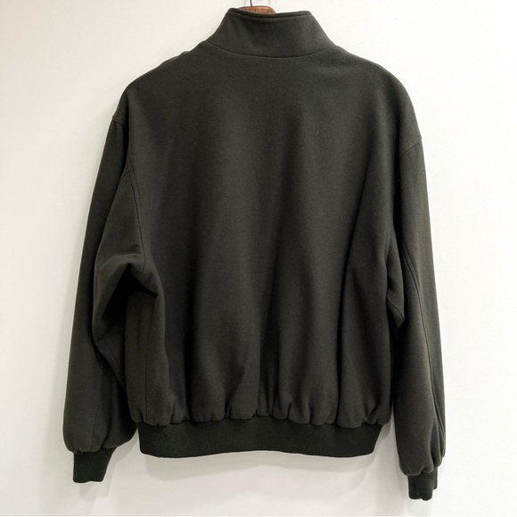 Vintage Evergreen wool bomber jacket men’s medium olive army green - Picture 2 of 9